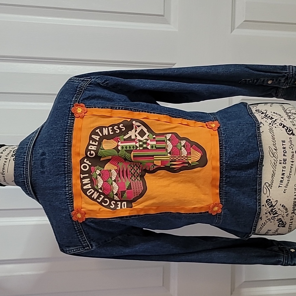 Unique Africa denim jacket